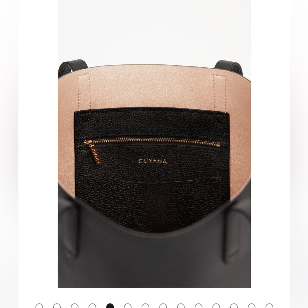 Cuyana Structured Black Leather Tote Bag - Like New! - Picture 7 of 16